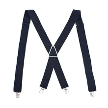 Модные черные подтяжки унисекс с 4 клипсами, женские и мужские подтяжки для брюк, эластичные ремни, подтяжки, подтяжки для мужчин