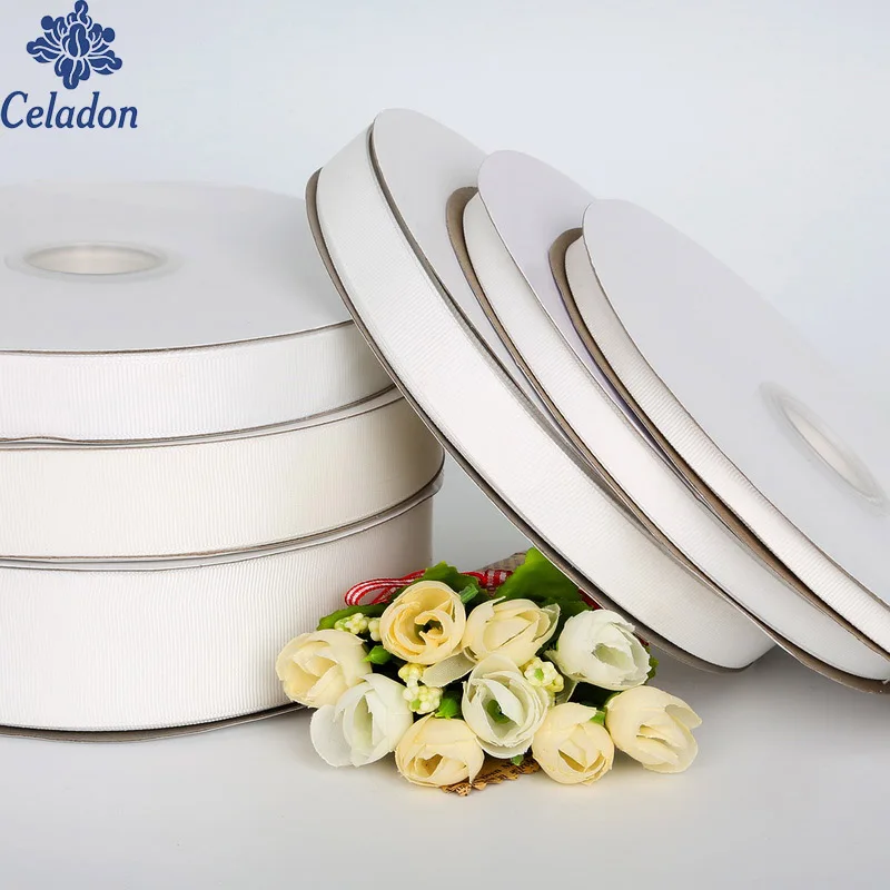 Лента Корсажная белая 100 ярдов 7 мм/10 мм/15 мм/20 мм/25 мм/38 мм|grosgrain ribbon roll|ribbon roll100 yards |