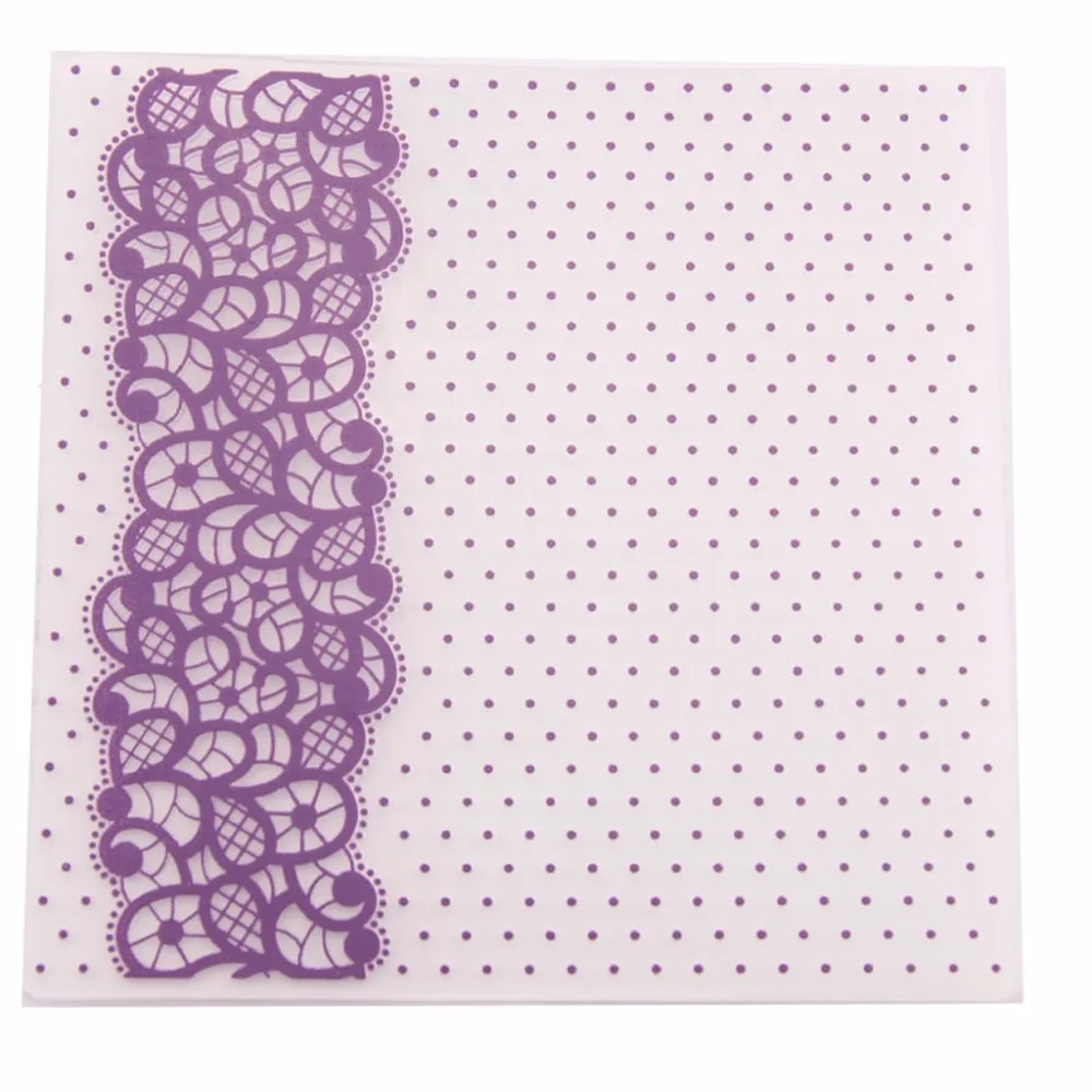 

Plastic Embossing Folder Template DIY Scrapbook Photo Album Card Craft DIY Lace Dot--Y142