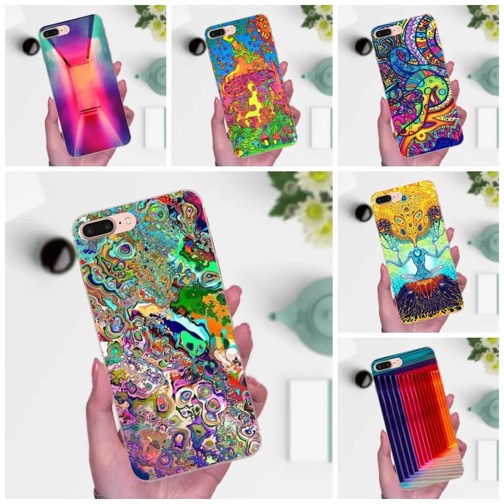 

For Huawei P7 Honor 4C 5A 5C 5X 6 6C 6A 6X 7 7X 8 9 V8 V10 Y3II Y5II Y6II G8 Play Lite Case Colorful Rainbow Pencle Parrot