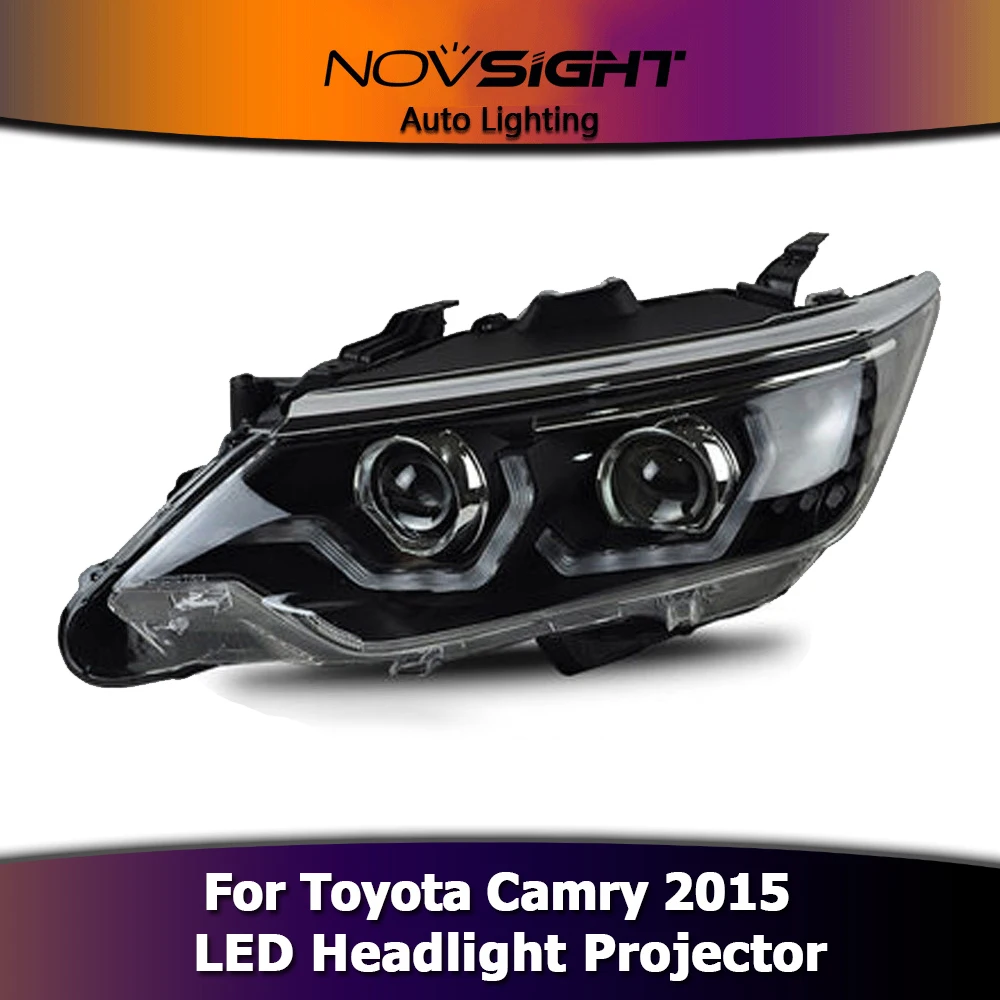 NOVSIGHT 2 шт. автомобильный Стайлинг светодиодный DRL поворотник для Toyota Camry фар в сборе