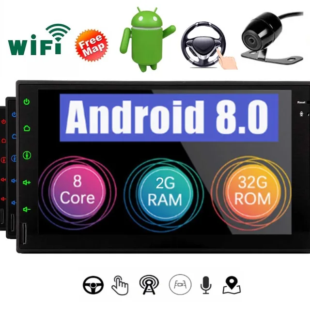 $US $164.65  Double Din with Octa Core Bluetooth 4.0 Android Auto - Support Audio Video Out Aux Android 8.1 Octa