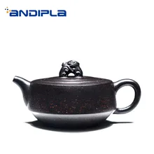 160 мл аутентичный китайский чайник для заварки чая Фиолетовый Глиняный заварочный чайник НЕОБРАБОТАННАЯ руда Heijinsha Mud 188 шаровые отверстия горшок Zisha винтажная чайная посуда чайная церемония чайные чайники