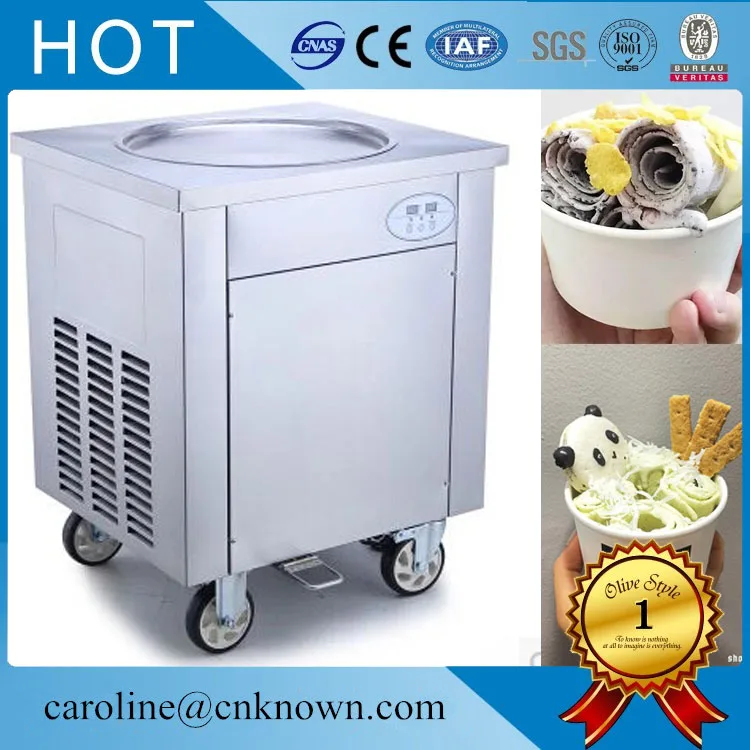Free air ship to your home single pan fried ice cream machine fry ice cream roller machinecream