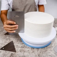 Торт скребки Набор Крем Гладкий шпатель нерегулярные зубы Край DIY Крем-скраб набор форм для выпечки тортов инструменты шесть частей нержавеющая сталь