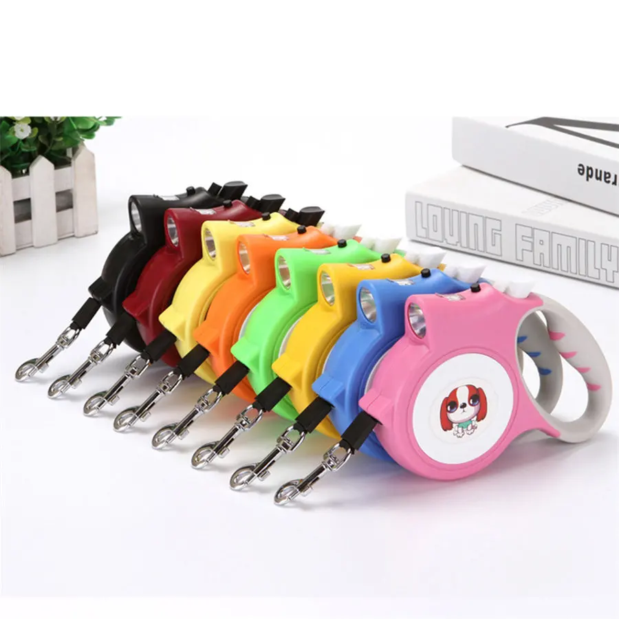 5M Pet Retractable Leash Light Puppy Automatic Traction Rope Walking Lead Dropshipping | Дом и сад