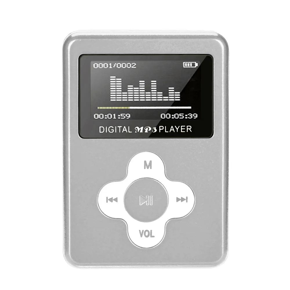 USB мини MP3-плеер ЖК-экран Поддержка 32 ГБ Micro SD TF карта