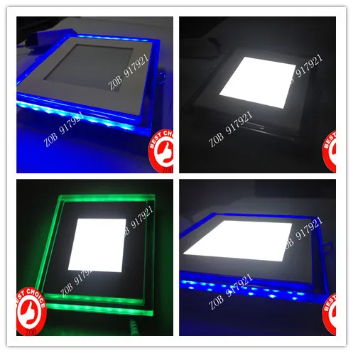 

20w 2000lm Square Acrylic material Mini Led Ceiling Light Colorful thin third section light color control bule/gree+white 1PCS