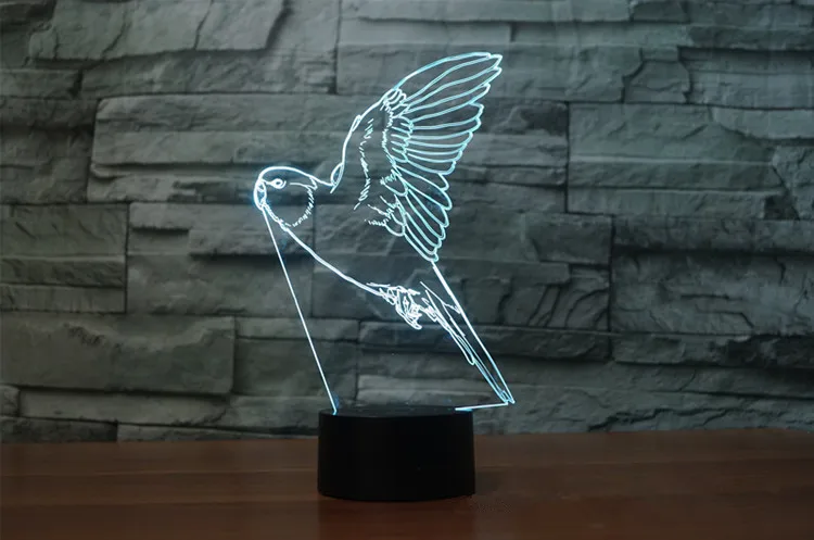 3D лампа ночник семь цветов Животные Многоцветный RGB лампа Рождественский Декор Детские Подарочные игрушки сенсорный пульт дистанционного управления настольная лампа