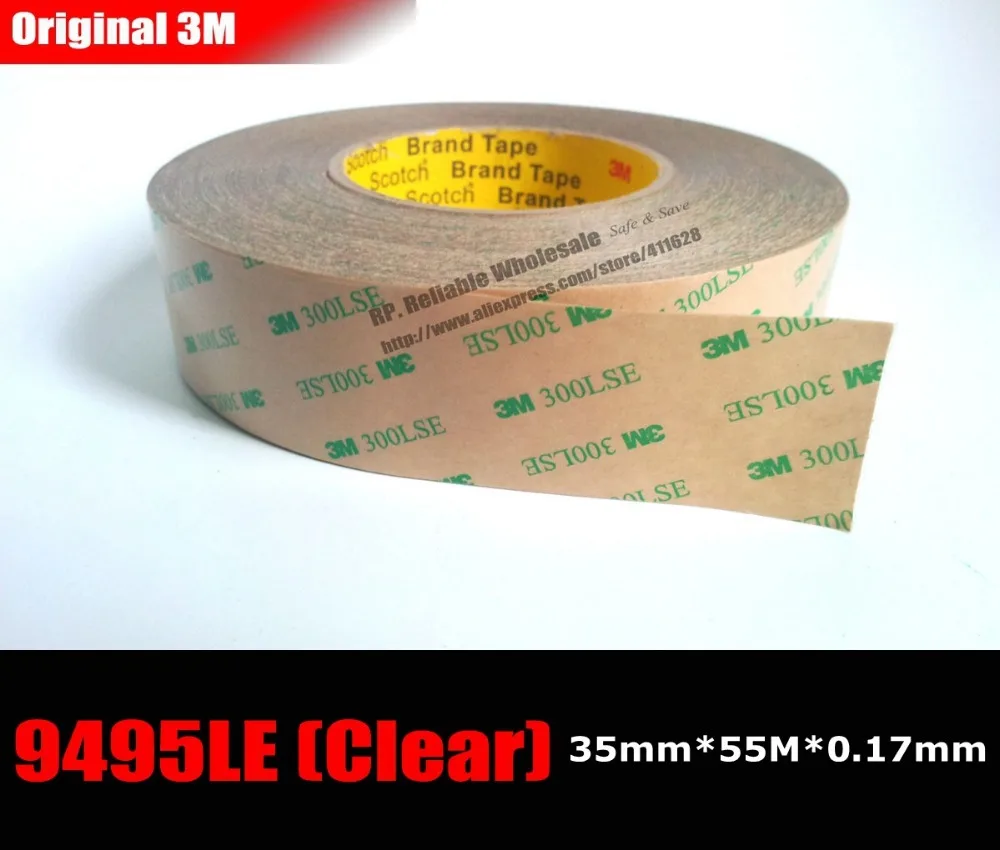 (35mm*55M*0.17mm) 3M 9495LE 300LSE 2 Sides Strong Sticky Tape for iPad
