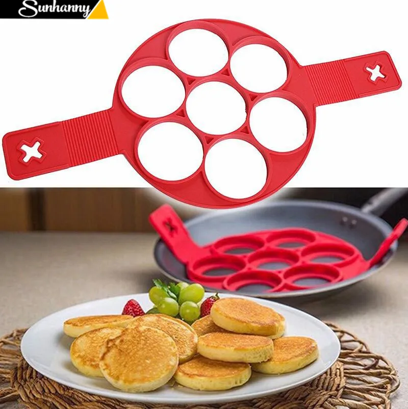 

Non-stick Pan Silicone Egg Ring Mold Pancake Machine Mold Kitchen Cooking Gadget