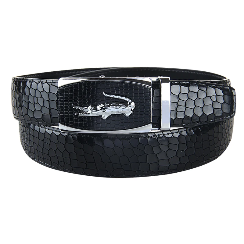 Ремень мужской из натуральной кожи с крокодиловой текстурой 140 см|belt rubber|belt trimbelt