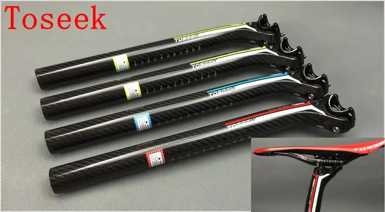 TOSEEK Seatpost Tube Full Carbon Fiber Bike MTB Road Seat post 27.2//30.8//31.6mm