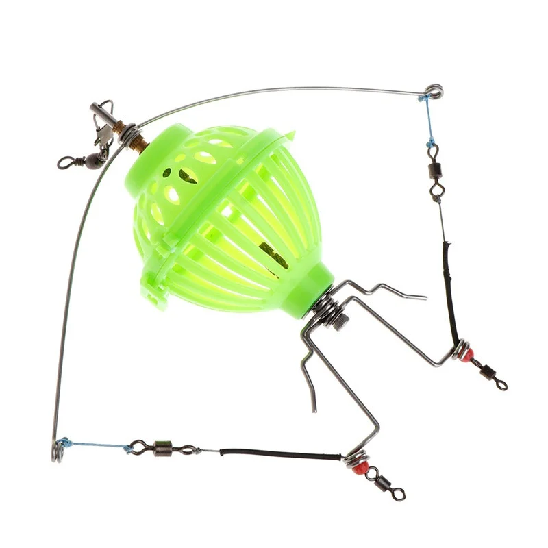

Fishing Feeder Automatic Tackle Multi Functional Launcher Trap Spring Cage Hook