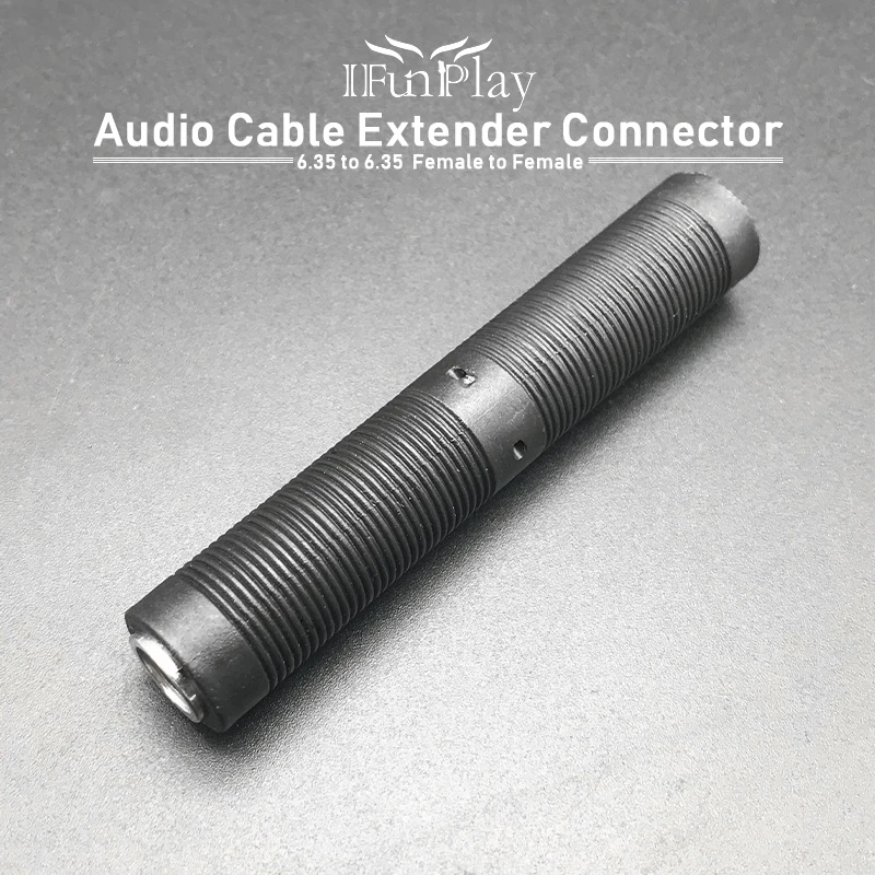 Bass Guitar Audio Cable Extender Connector 1/4" 6.35 Jack Female to 6.