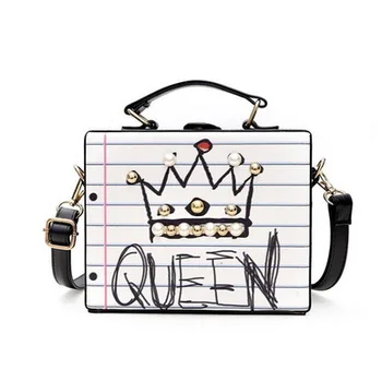

by dhl or ems 20pcs letter diamonds pearl rivet box shape casual female handbag party purse ladies crossbody messenger bags