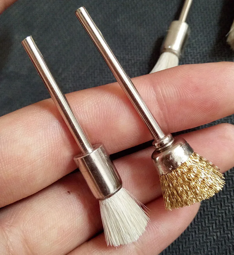 

2pcs/lot 3mm Copper Wool Brushes for Wood/Iron Dust Cleaner for Dremel Rotary Tools/Mini Electric Drill