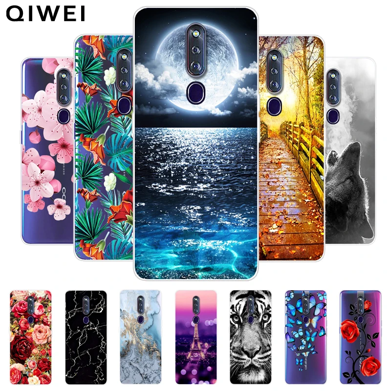 

For OPPO F11 Pro Case 6.53'' clear Flowers Soft TPU Silicone Back Cover For OPPO F11 Pro Phone Cases For OPPO F 11 Pro F11Pro