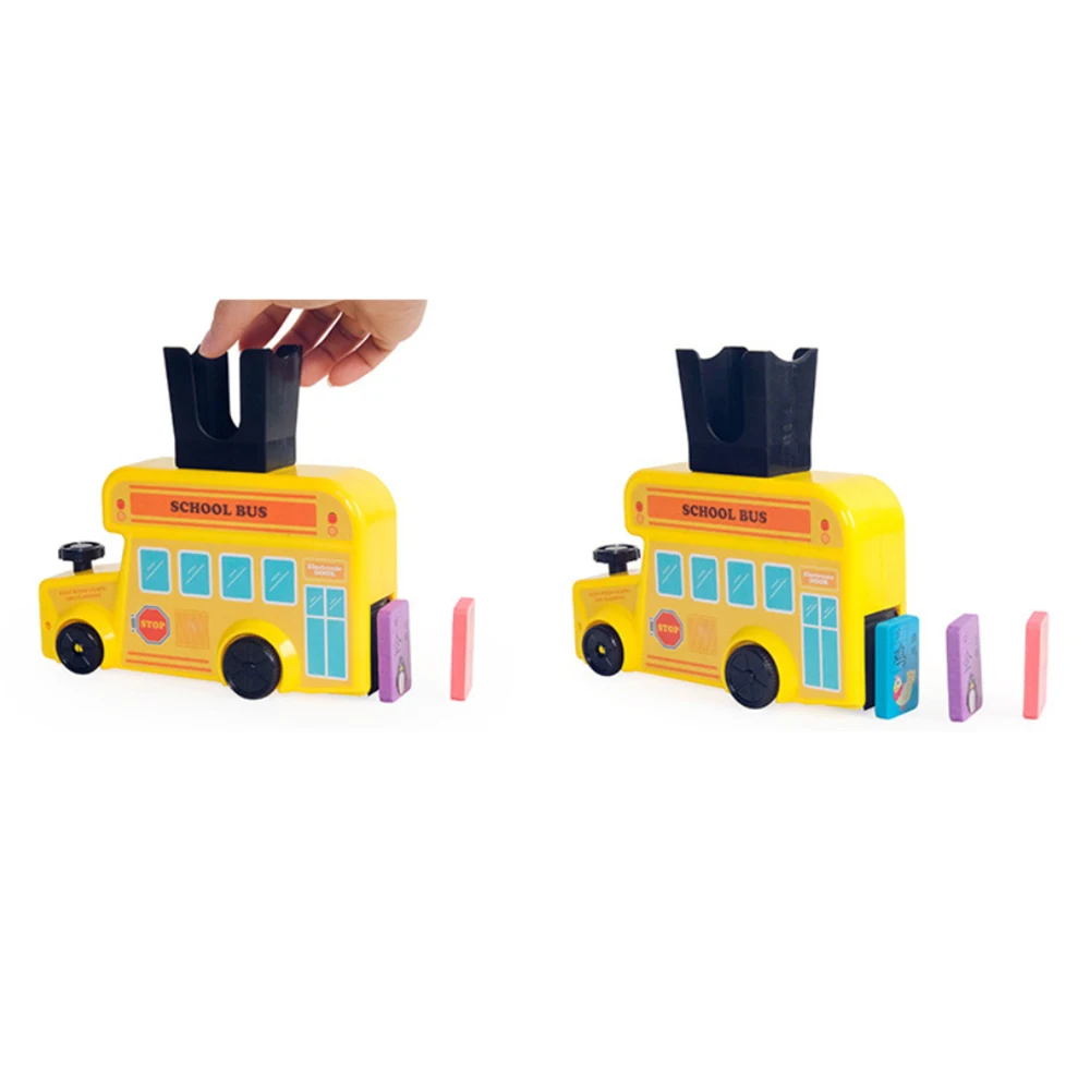 Домино поезд домино набор блоков здание и Пирамидка блоки для строительных блоков Подарочная коробка обучающая игрушка для малышей