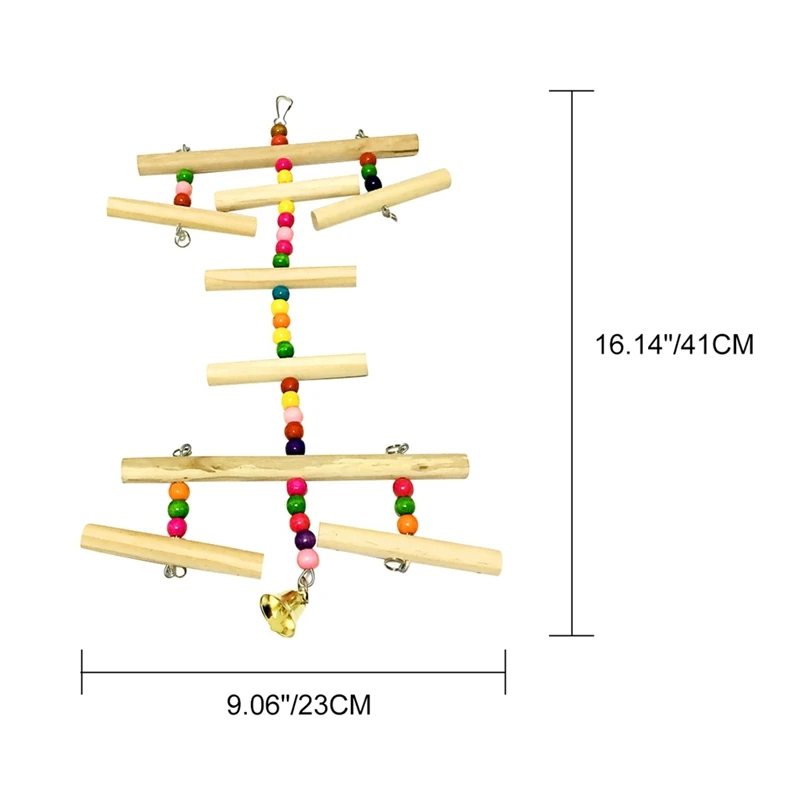 Деревянные элементы для птичьей клетки домашних животных игрушечные попугаи гамак гноя качели игрушки для волнистый попугай петух птица игрушка