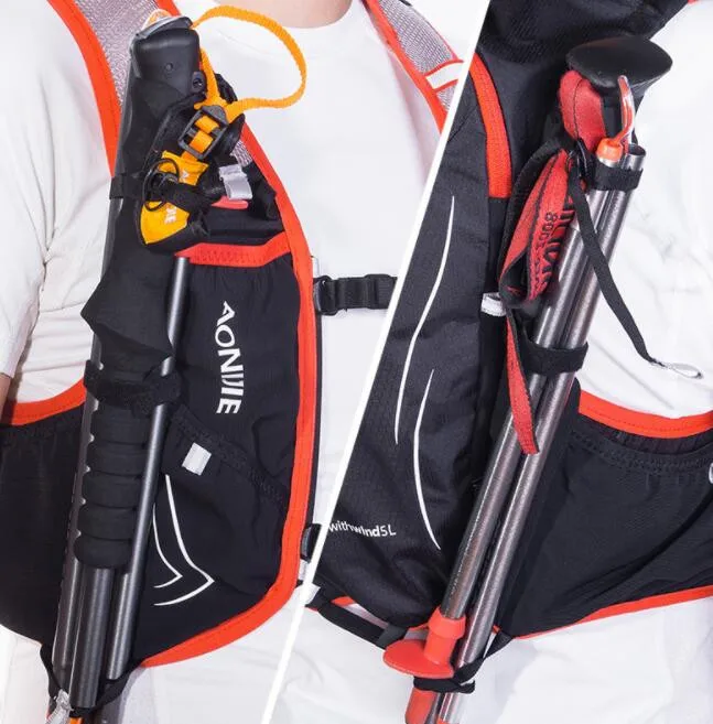 AONIJIE 5L Upgraded Outdoor Sports Backpack Women Men Marathon Hydration Vest Pack Cycling Hiking Running For 2L Water Bladder