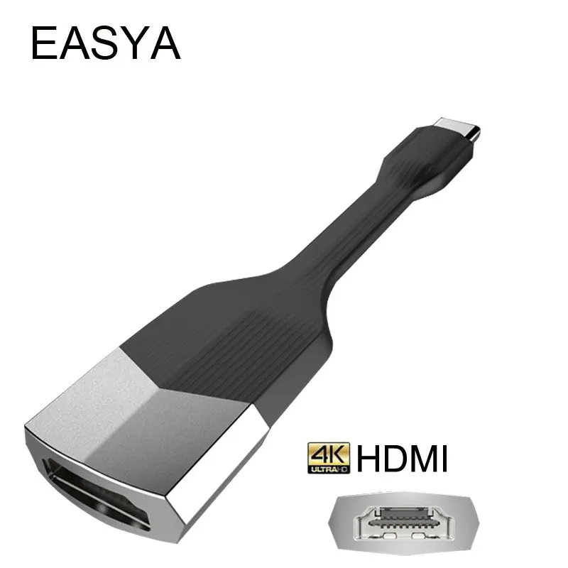 Meilleur EASYA USB C Hub à HDMI Adaptateur Thunderbolt 3 USB C Dock USB 3.1 M vers HDMI F soutien 4 K pour Macbook Pro Huawei Mate10
