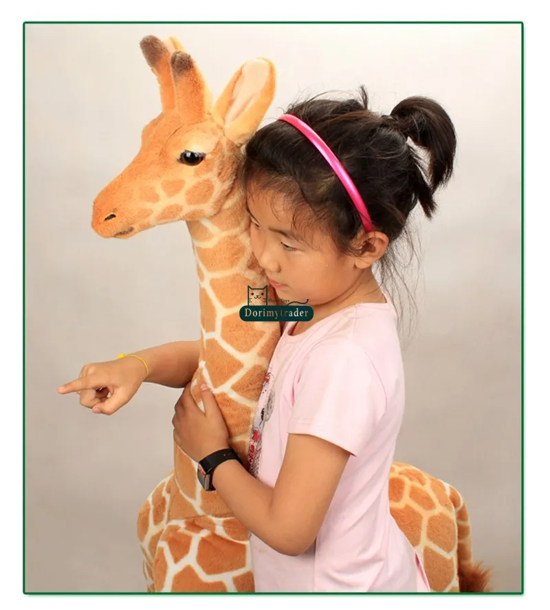 Dorimytrader 2015 New 1 pc 47'' 120cm Giant Cute Stuffed Soft Plush Simulated Animal Giraffe Toy, Free Shipping DY60312