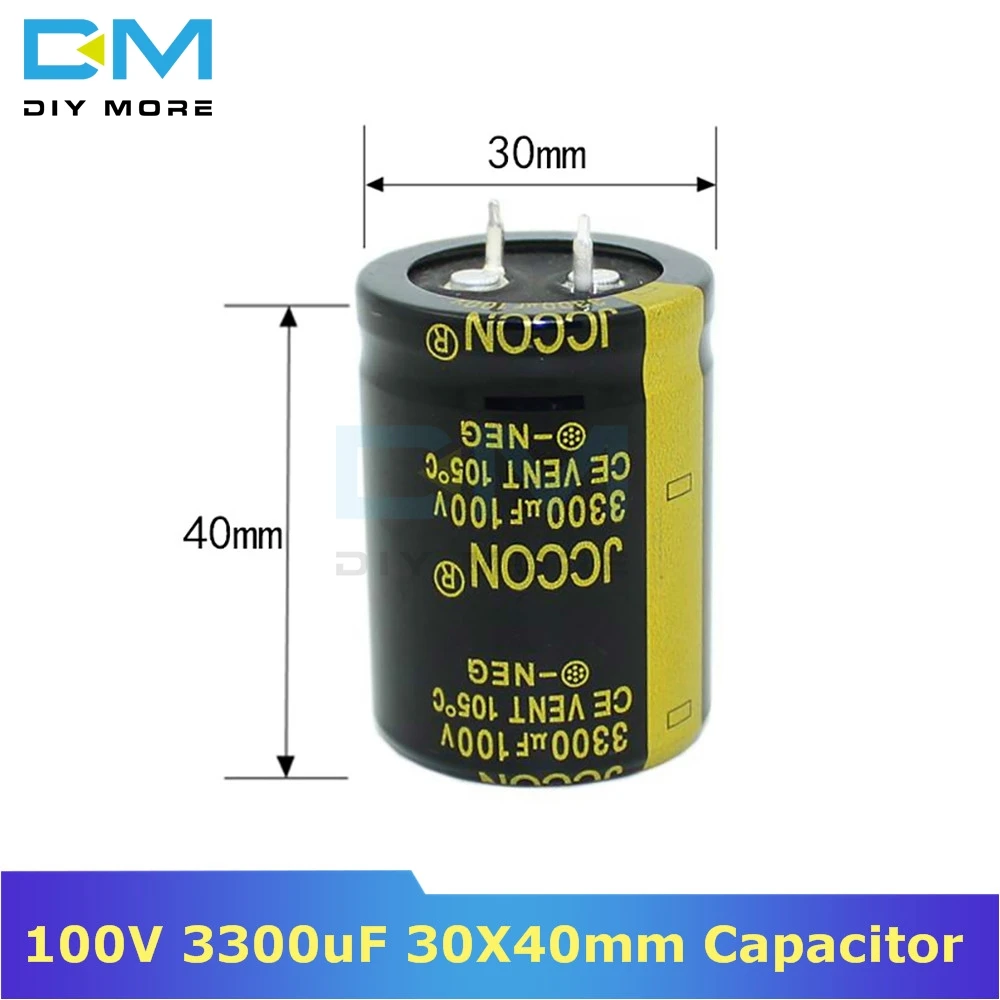 100 V 3300 мкФ 30X40 мм 30X40 Алюминий электролитический конденсатор с алюминиевой крышкой, высокая частота низкое сопротивление со сквозным