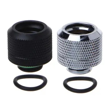 

14mm G1/4 Thread Acrylic Hard Tube Fitting Hand Twist 3 Laps 10x14mm Connector
