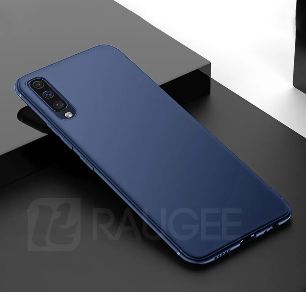 Синий Чехол для samsung Galaxy A50, чехол, полное покрытие, силиконовый матовый чехол для samsung A30 A40 A 40 A 50 A60 A70 A20, чехол-накладка - Цвет: Синий