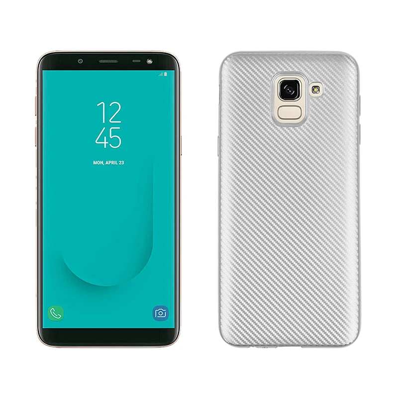 carbon fiber silicone cases samsung galaxy j6 2018 (7)