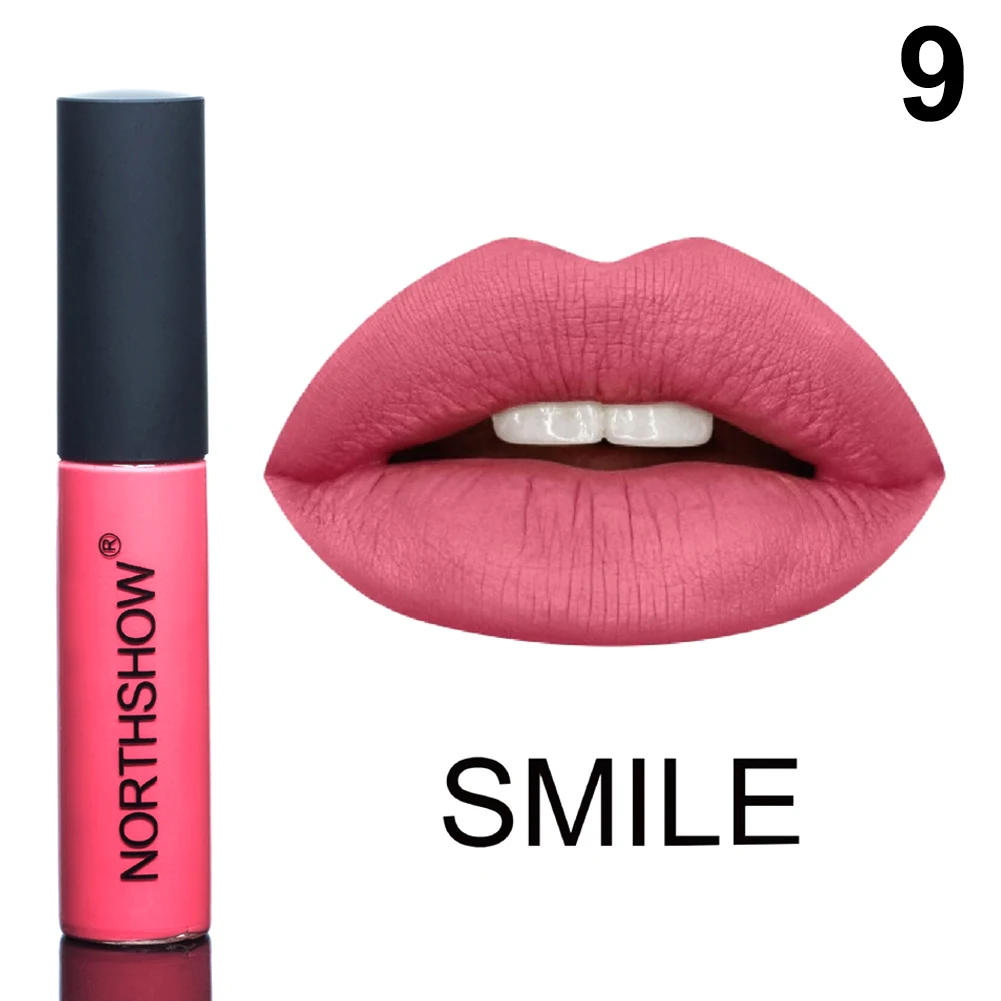 1 Pcs Matte Lipstick Waterproof Nude Velvet Liquid Lipstick Smooth High Pigmented Lip Glaze JIU55 - Цвет: 9