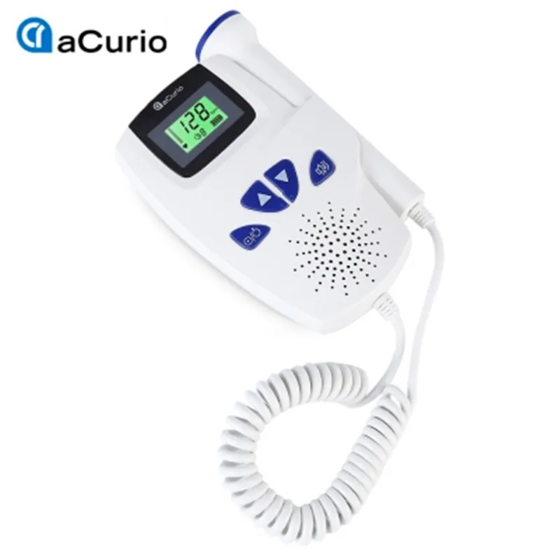 ACurio Fetal Doppler Detector LCD Portable Ultrasound Baby Doppler Heart Rate Monitor Pregnant Gel Vascular Doppler Speed Sensor