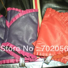 Настоящие кожаные перчатки без пальцев 10 пар/лот#2482