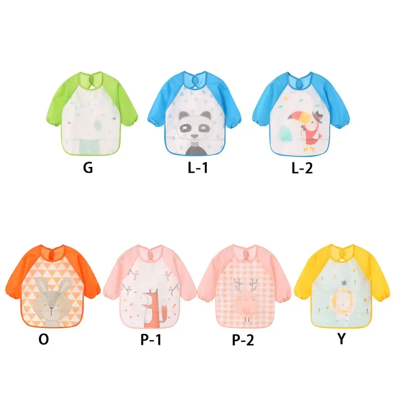 Waterproof EVA Full Sleeve Bibs Children Apron Long Sleeve Feeding Bibs Kids Eating Breastplate Kid Baby Cloth Stuff 2-5Y Waterproof EVA Full Sleeve Bibs Children Apron Long Sleeve Feeding Bibs Kids Eating Breastplate Kid Baby Cloth Stuff 2-5Y