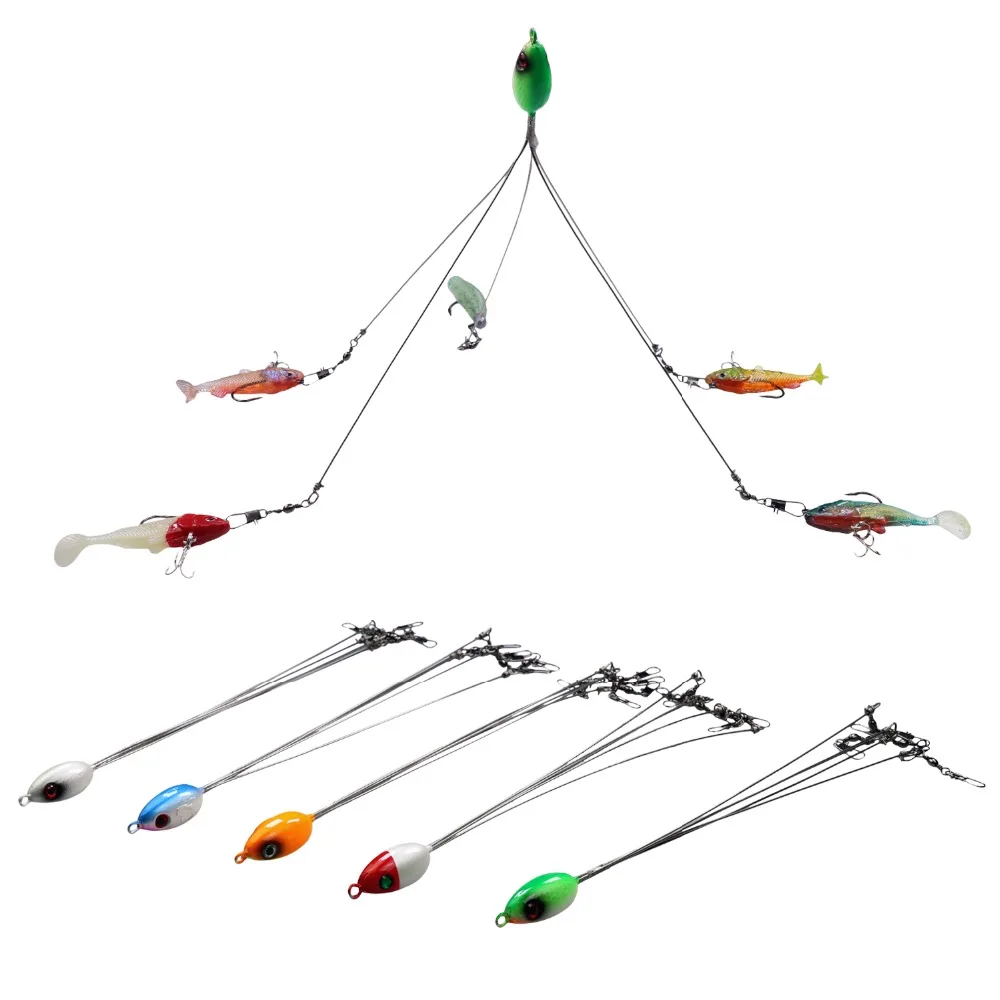 5Pcs/Lot 12g 25cm Alabama Fishing Rigs Lure Kit Umbrella alabama rig Stainless Steel Wire