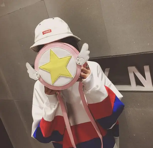 Женская детская сумка принцессы для девочек Японский комикс карта Captor Sakura крылья