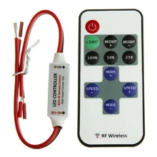 Мини беспроводной РЧ диммер с удаленным управлением для одноцветной светодиодной ленты