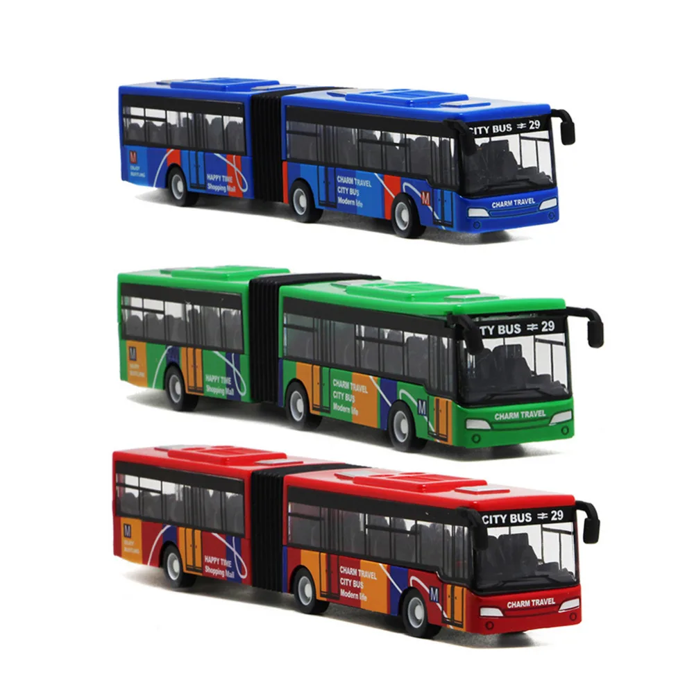 Double Track Trolley Bus Model Car Toys Voice Alloy Acoustic Light Pull Back Diecast Toy Car Tram Wheels Model for Children