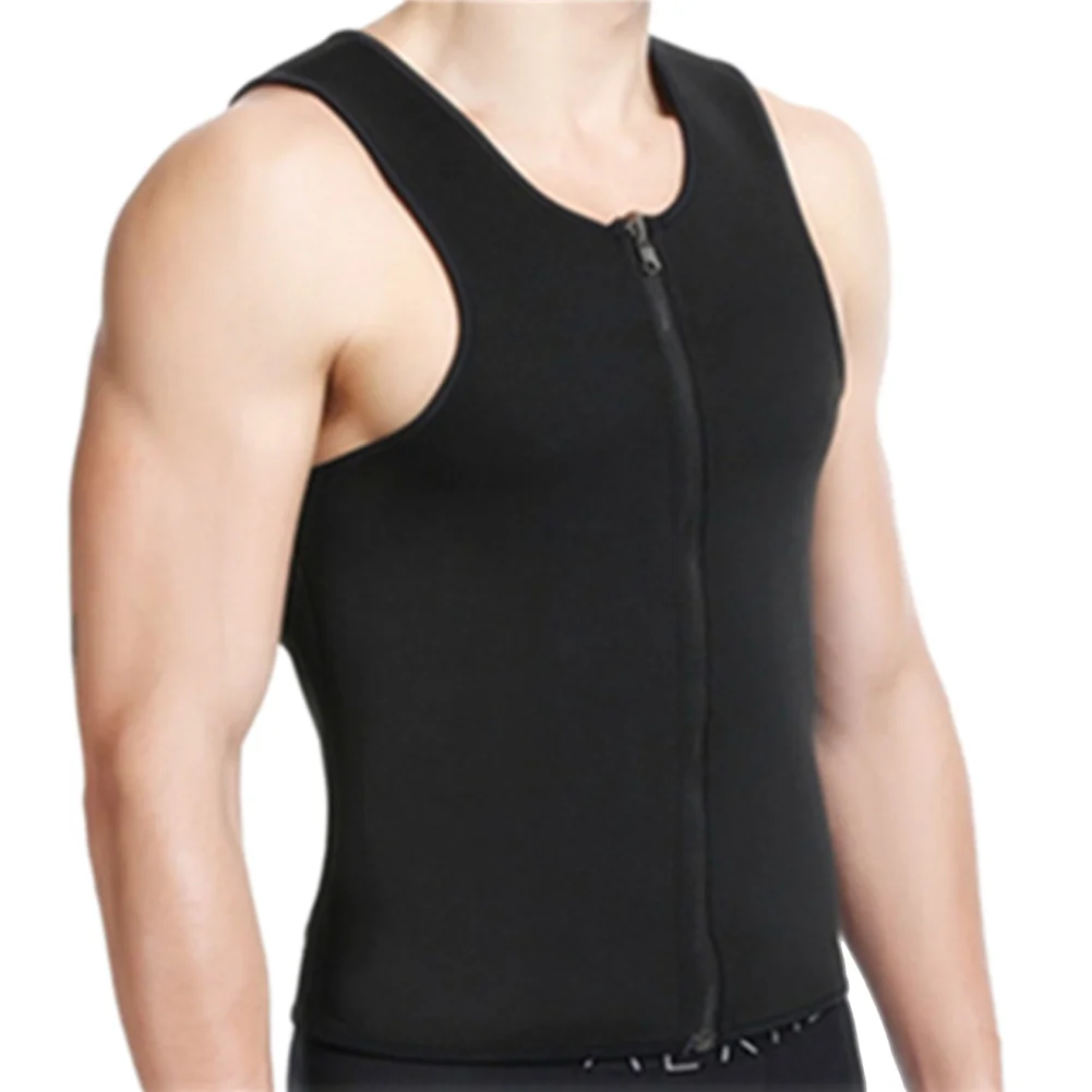 

Men Sweat Vest Neoprene Slimming Zip Waist Trainer Belly Fat Burning Weight Loss Body Shaper Corset -MX8
