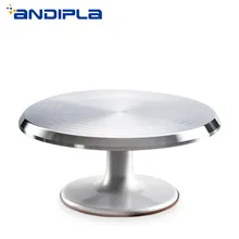 12 дюймов Круглая вращающаяся стойка из алюминиевого сплава, нескользящая, кремовая, для торта, проигрыватель, инструмент для выпечки, вращающийся стол, подставка, основа, торты, Декор