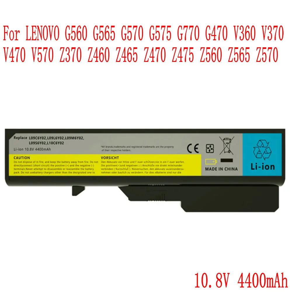 

Laptop Battery For LENOVO G560 G565 G570 G575 G770 G470 V360 V370 V470 V570 Z370 Z460 Z465 Z470 Z475 Z560 Z565 Z570