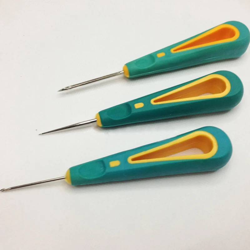 

Detachable Steel Sticher Sewing Awl High Rubber Sewing Crochet Hook Needle Tool With Hook Plastic Handle Sewing Accessory