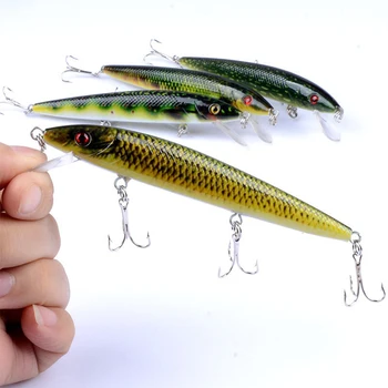 

Trout Fishing Wobbler Jerkbait 4pcs 12cm 13.7g 0.6-1.8M Fishing Lures Minnow Artificial Bait Lures Hard Bait Fishing Gear