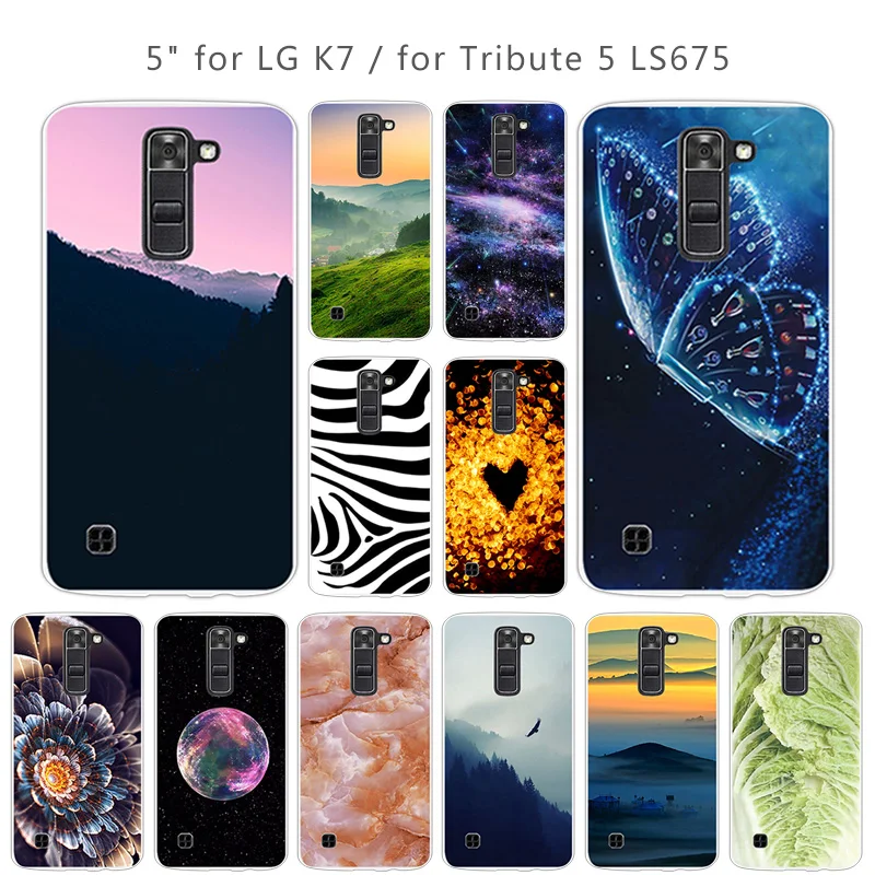 Luxury Case For Coque LG K7 Cases 5.0 Inch Silicon Back Cover Fundas M1 Phone TPU Capa Scenic Eagle Bag |
