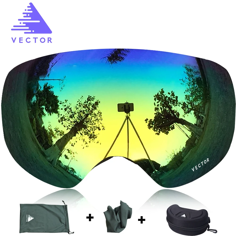 VECTOR Brand Professional Ski Goggles Men Women Anti fog 2 Lens UV400 Adult Winter font b