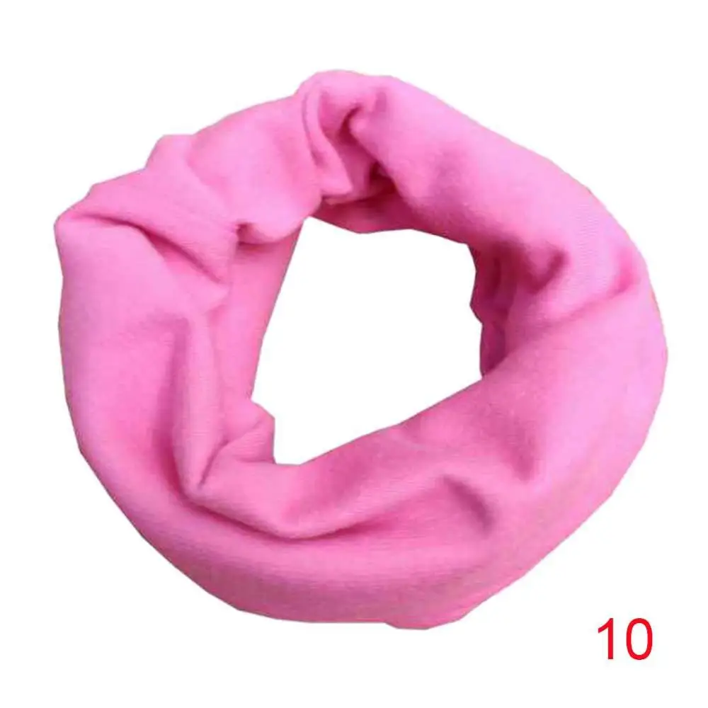 18 Цвета теплый шарф для малышей; детский хлопковый шарф для девочек, для мальчиков Чистый цвет-хомут с круглым воротником для мальчиков и девочек детский шарф-шейные шарфы - Цвет: 10