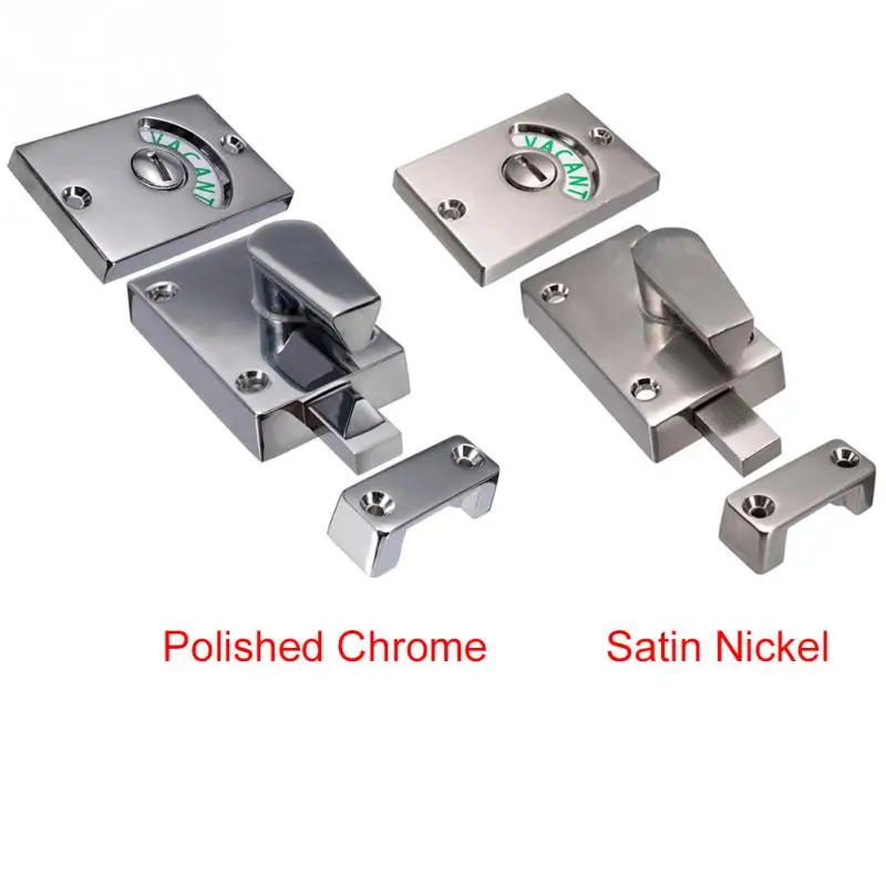 Privacy WC Latch Vacant Engaged Door Lock Toilet Shower Cubicles Bathroom Turn Twist Bolt Privacy Catch Latch Home Improvement Door Locks