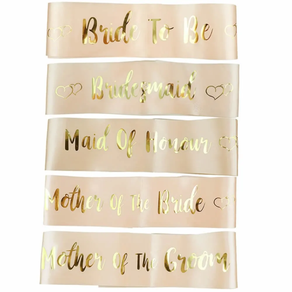 Hen Party Team Bride To Be Rose Gold Sash Bachelorette Party Bridal Wedding Decorations Shoulder Bride To Be Party Supplies BT16 (5)