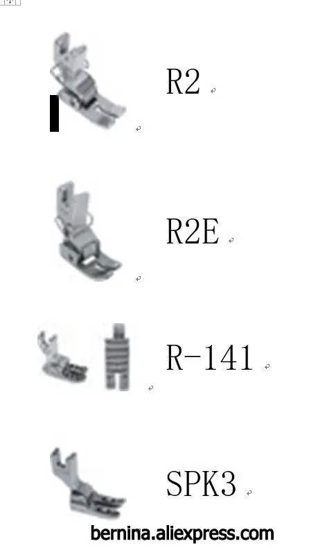 Промышленная швейная машина лапки R2 R2E R-141 SPK3 SPK-3 154628-001 KL13 для juki pfaff brother JACK TYPICAL SIRUBA - Цвет: R2